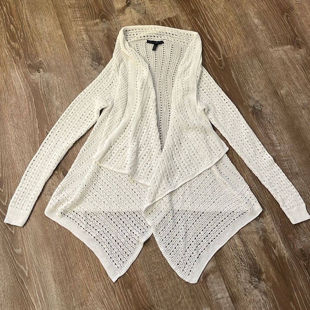 White House Black Market White White Open Sweater